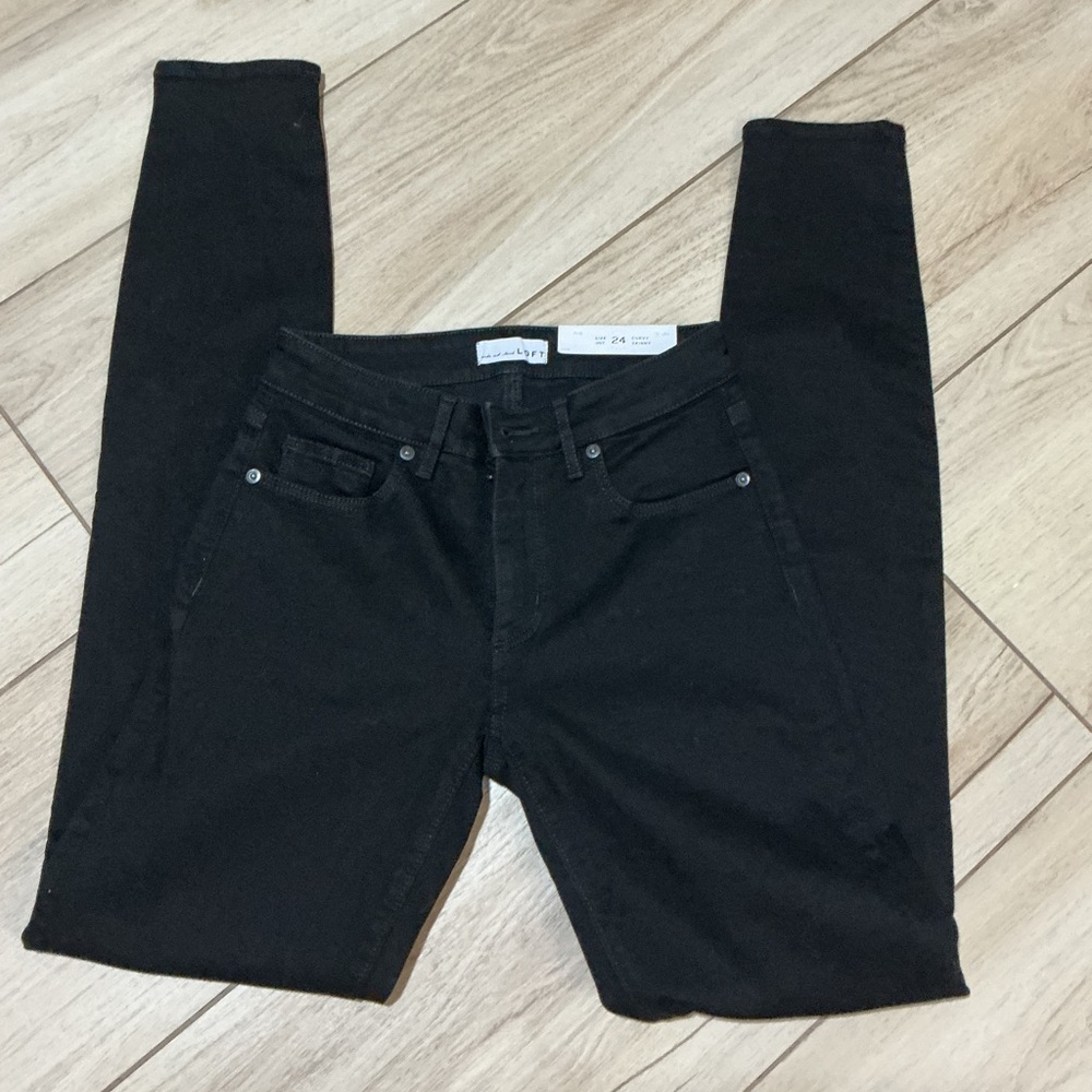 LOFT Black Curvy  tall Skinny Women's Jeans